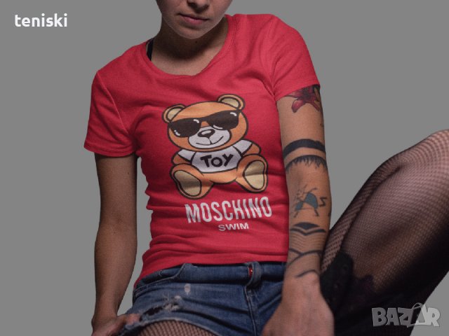 Тениска Moschino Bear принт Дамски и детски Различни модели, снимка 2 - Тениски - 30979974