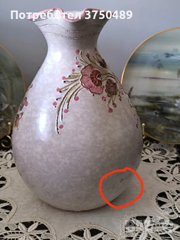 Красива керамична ръчно изработена ирисувана, снимка 8 - Декорация за дома - 53469964