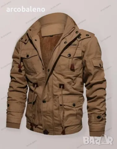 Мъжко зимно яке със средна дължина и качулка, 3цвята , снимка 2 - Якета - 47325231