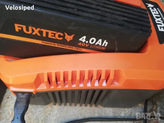 Батерия за косачка Fuxtec Li-lon Akku EP40 със зарядно., снимка 4 - Градинска техника - 55805959