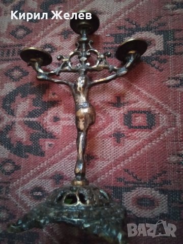 Свещник стар бронзов 37291, снимка 4 - Колекции - 40323359