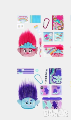 Чантички Trolls/ Тролчета с аксесоари Попи и Кло, снимка 3 - Други - 52047550