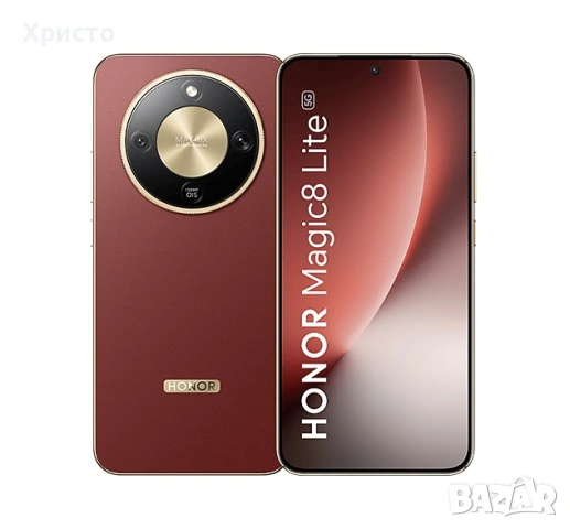 НОВ!!! HONOR Magic 8 Lite, Dual SIM, 12GB RAM, 512GB, Reddish Brown
