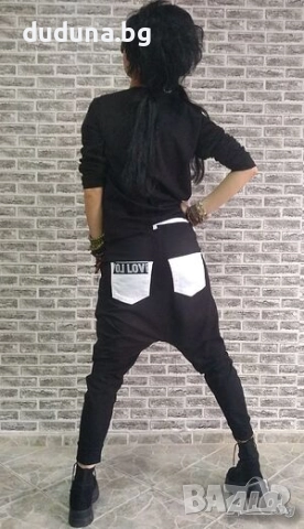 Нов див дамски сет, потури и блуза с деним и трико! Елек 121лв./61,87€. деним., снимка 2 - Комплекти - 52836202