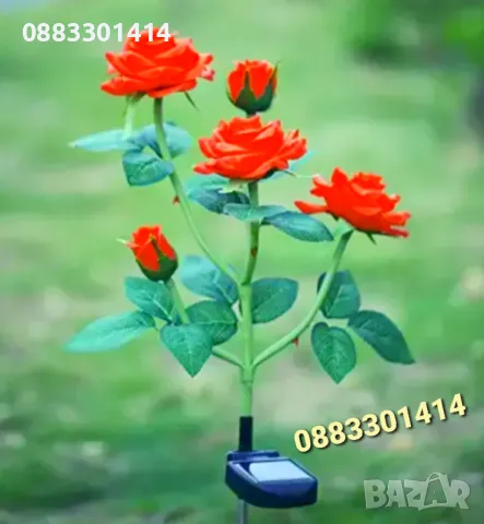 Соларна лампа Роза Водоустойчива , снимка 4 - Лед осветление - 49783768