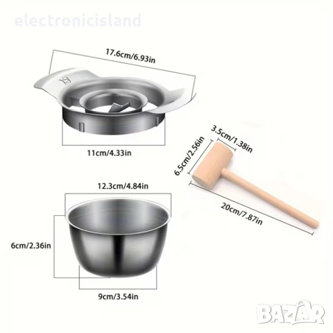 Комплект инструменти за белене на нар, Белачка за нар, Сепаратор за семки от нар POMEJOY, снимка 2 - Сокоизстисквачки и цитрус преси - 53667683