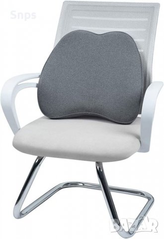 Възглавница за гръб за автомобил или офис стол от мемори пяна - сива, снимка 2 - Аксесоари и консумативи - 40194422