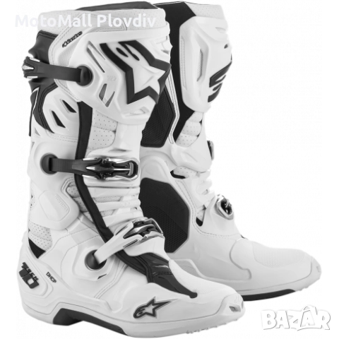 Мотокрос ботуши ALPINESTARS TECH 10 WHITE/RED SUPERVENTED, снимка 2 - Аксесоари и консумативи - 51473499