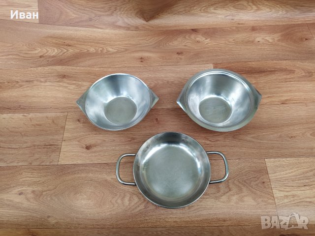 Купички и чинийка неръждавейка / алпака , снимка 1