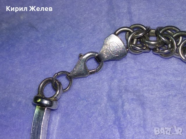ВЕРСАЧЕ ШАРМАНТНА СРЕБЪРНА ДИЗАЙНЕРСКИ АРТ МОДЕЛ ГРИВНА СРЕБРО 925 МАЙСТОРСКО БУТИКОВО БИЖУ 40568, снимка 11 - Гривни - 42615288