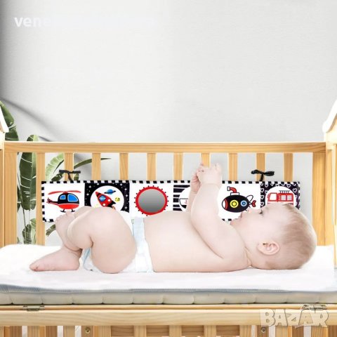 Сензорна книжка за бебе за детско креватче, снимка 3 - Спално бельо и завивки - 41432206