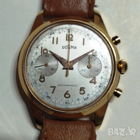 ПРОДАВАМ СТАР РЪЧЕН ШВЕЙЦАРСКИ ЧАСОВНИК/ХРОНОГРАФ - DOGMA