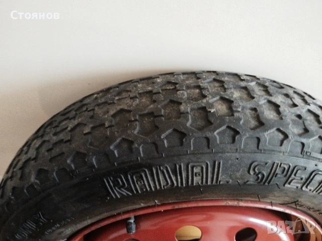 Резервно колело тип патерица Firestone 135/80 R14 80 P Fiat Punto и др. , снимка 6 - Гуми и джанти - 40979781
