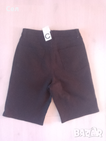 Нови черни къси дънкови панталони с висока талия М, снимка 3 - Къси панталони и бермуди - 44793997