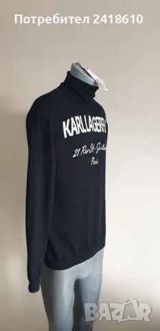 Karl Lagerfeld Merino / Wool /  Mens Size M НОВО! ОРИГИНАЛ! Мъжки Пуловер Поло!, снимка 5 - Пуловери - 48055668