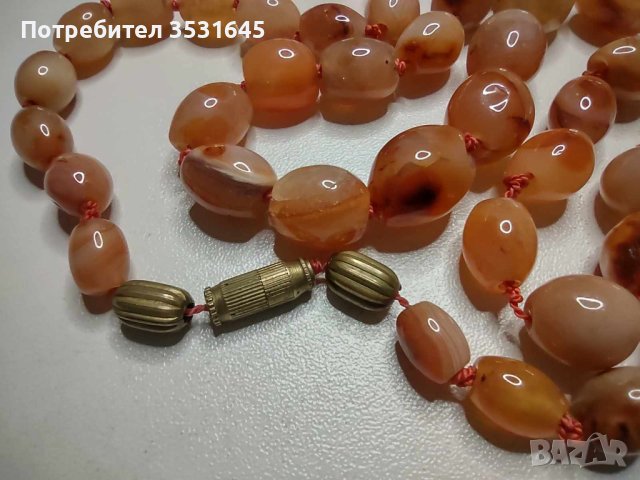 Кехлибарена огърлица с дължина 88см и тегло 97 гр., снимка 3 - Колиета, медальони, синджири - 42514367