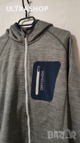 Мъжко горнище Ortovox Melange Merino Fleece Hoodie размер L, снимка 2 - Суичъри - 56153349