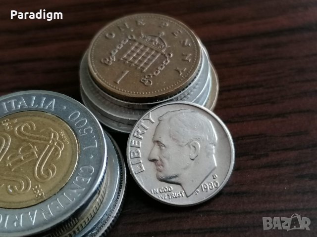 Монета - САЩ - 1 дайм | 1980г., снимка 2 - Нумизматика и бонистика - 35678012