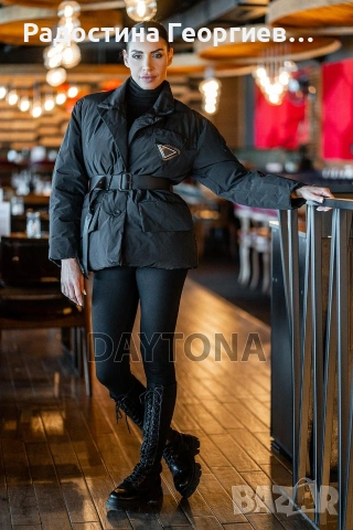 Къса дамска грейка с колан (тип сако)