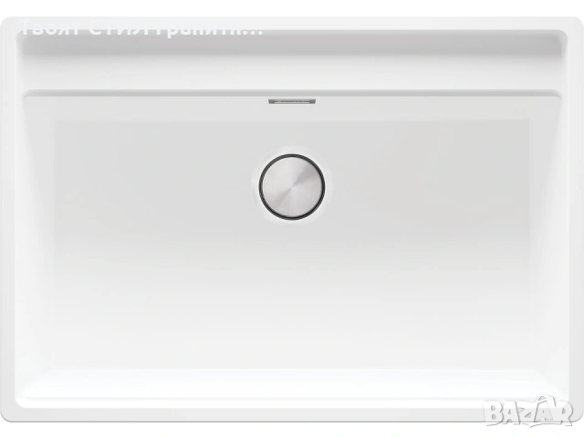 Бяла кухненска мивка за вграждане под плот Берген 80 Low 760x530 мм -20%