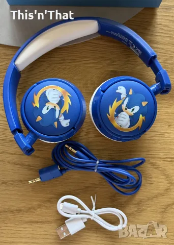 Слушалки OTL Sonic the Hedgehog, безжични, Bluetooth, микрофон, честотен диапазон от 20Hz до 30KHz, , снимка 13 - Bluetooth слушалки - 55921832