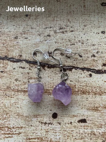 Обеци от аметист, снимка 7 - Обеци - 48263979