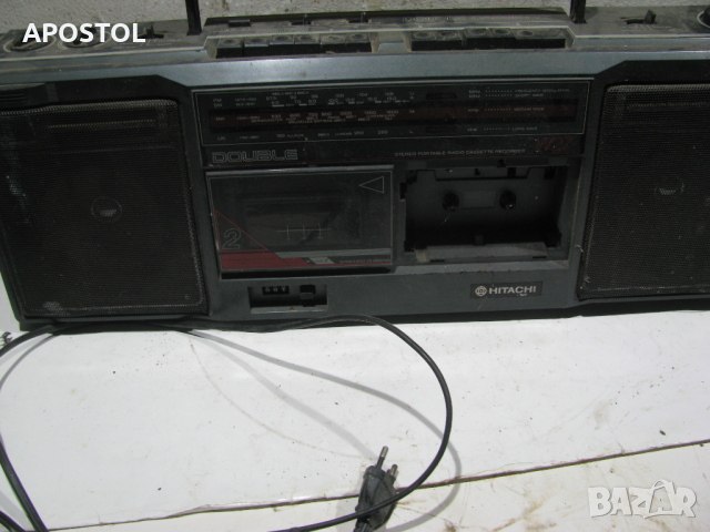 Касетофон Хитачи двукасетъчен , снимка 2 - Радиокасетофони, транзистори - 44534201