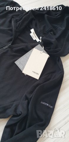 Icebreaker 200 Merino Granary LS Zip hoodie Womens Size L НОВО! ОРИГИНАЛ! Дамско горнище с цял цип!