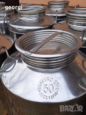 италиански иноксови съдове за мляко, вино, зехтин и др. 50л. и 30л. неръждавейка, снимка 4 - Други - 52431447