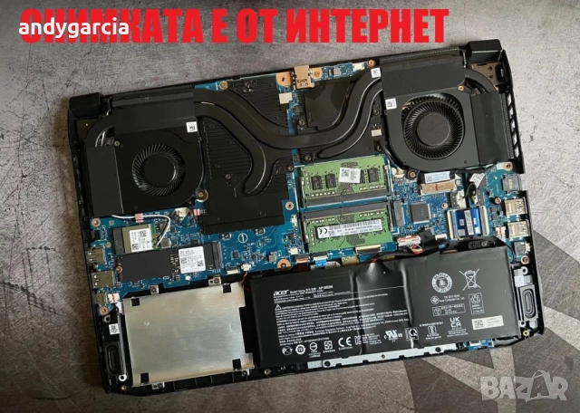 NVidia RTX 3070 8GB/AMD Ryzen 5/16GB RAM/512GB SSD/17.3 FHD 144hz IPS/Acer Nitro 5, снимка 12 - Лаптопи за игри - 51973102