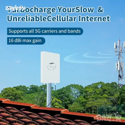 KASER 5G LTE антена Външна насочена антена Mimo 3300-3800 MHz N78 До 15dBi Gain, снимка 6 - Друга електроника - 47294815