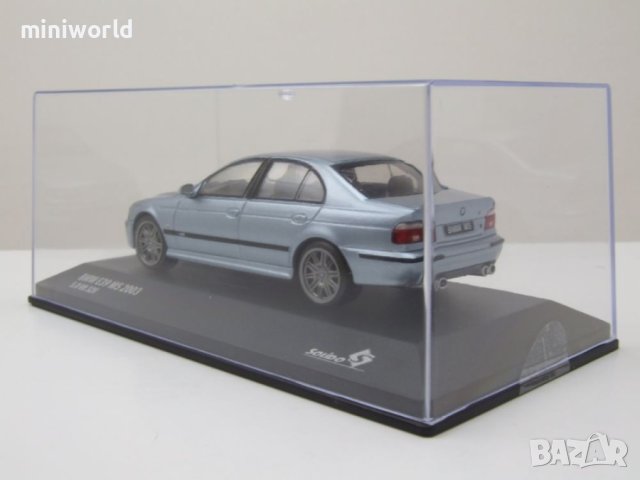 BMW M5 E39 2000 - мащаб 1:43 на Solido моделът е нов в PVC дисплей-кейс, снимка 16 - Колекции - 42718667