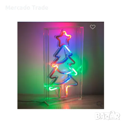 Коледна LED неонова елха Mercado Trade, С дистанционно, Многоцветна, снимка 2 - Декорация за дома - 47944767