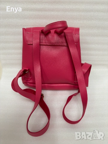 Малка дамска раничка от еко-кожа - цвят фуксия, снимка 2 - Чанти - 53538528