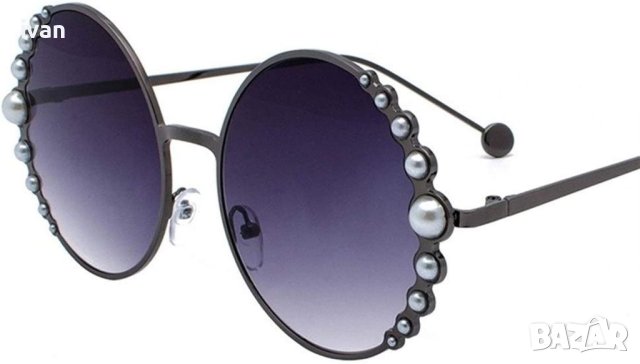 Дамски слънчеви очила с перли. UVE 400, твърда кутия за съхранение. , снимка 3 - Слънчеви и диоптрични очила - 41836422