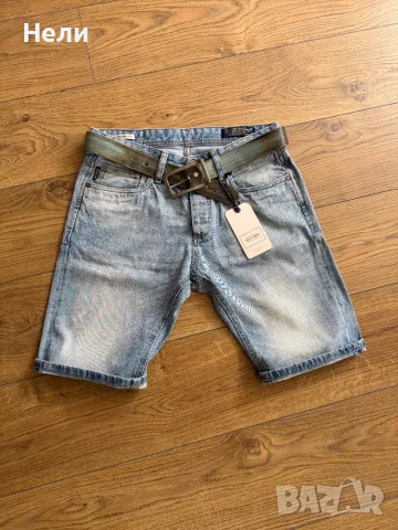 Jack & Jones Мъжки нови къси дънки и тениска, снимка 9 - Къси панталони - 55709566
