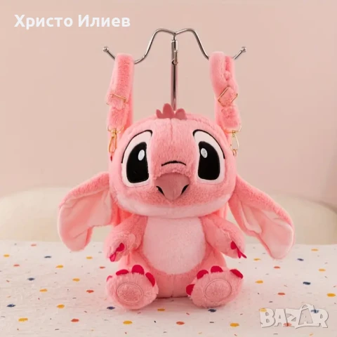 Детска плюшена раница Лило и Стич розова 3D Lilo & Stitch, снимка 3 - Други - 50533746