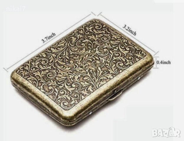 винтидж ретро табакера за цигари 85mm King Sizeх неръждаема стомана, снимка 11 - Подаръци за мъже - 27206166
