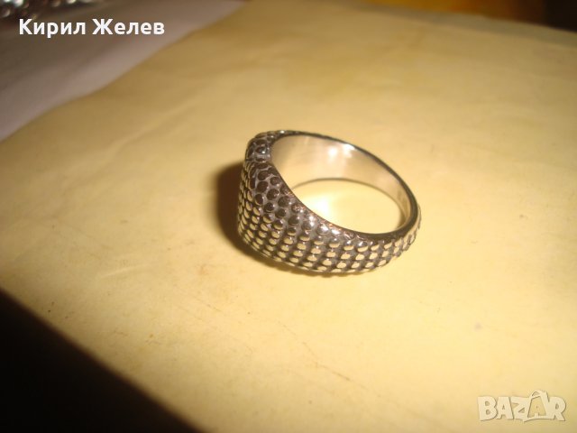 КРАСИВ СТОМАНЕН МОДЕН ПРЪСТЕН НОВ НЕРЪЖДАЕМ ГРАНУЛАЦИЯ МАРКИРАНА СТОМАНА 15086, снимка 7 - Пръстени - 34484358