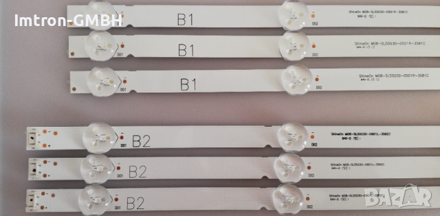 LED ленти за подсветка 7700-​655000-L170 ShineOn M08-​SL55030-0601L-3582C, снимка 2 - Части и Платки - 36205065