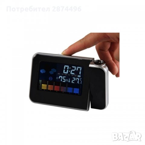 8190 Прожекционен часовник, метеостанция и термометър, снимка 2 - Друга електроника - 34640859