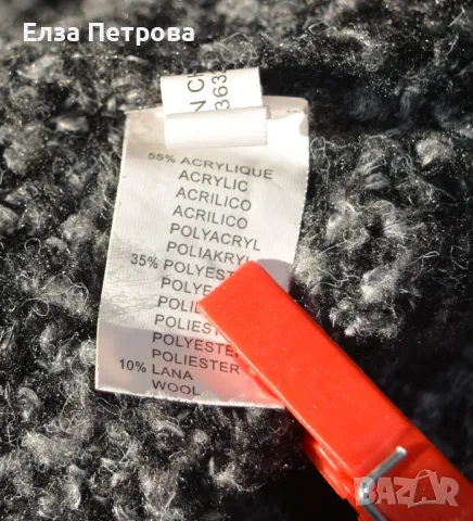 Дълга есенна жилетка, машинно плетена в черно и бяло, снимка 4 - Жилетки - 43018769