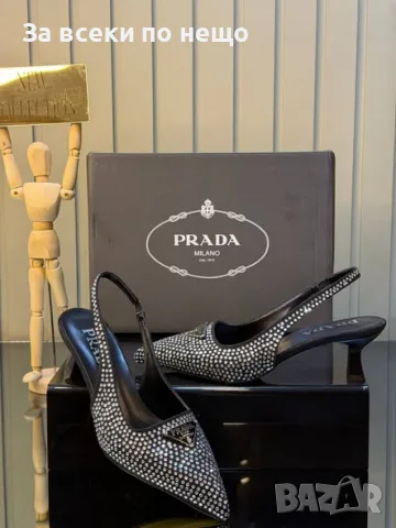Prada Дамски Официални Обувки На Ток С Кристали Прада Код SEM-8