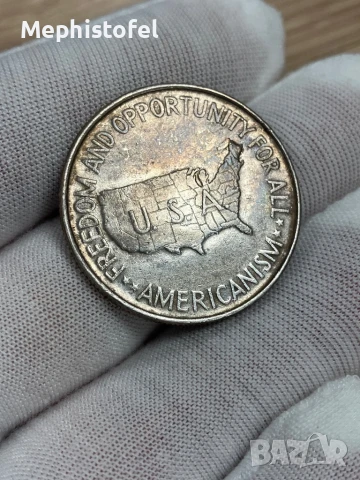 1/2 долар (Half Dollar) 1952 г, САЩ - сребърна монета, снимка 3 - Нумизматика и бонистика - 51202242