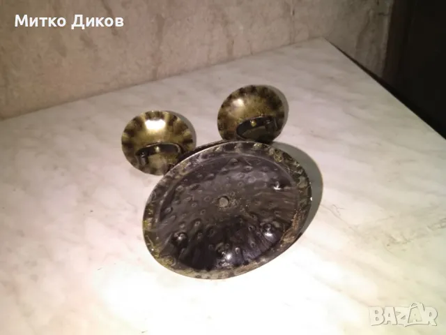 Свещник от ковано желязо – ръчна изработка-двойка, снимка 6 - Декорация за дома - 49589647
