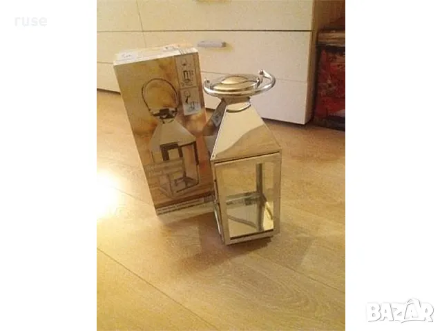 НОВ! Голям фенер стоящ стоманен 40см, снимка 2 - Декорация за дома - 49786070