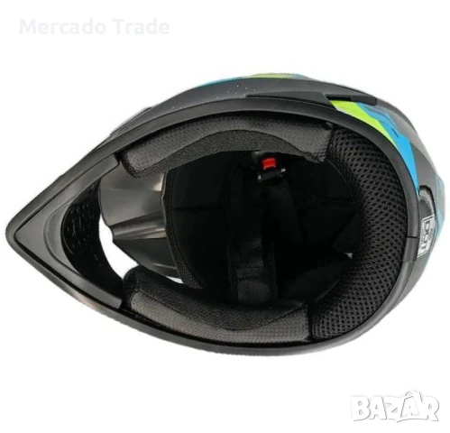 Кросова каска, За мотор, Атв, Велосипед, M и L размер, Черен със син, снимка 4 - Аксесоари и консумативи - 51177909