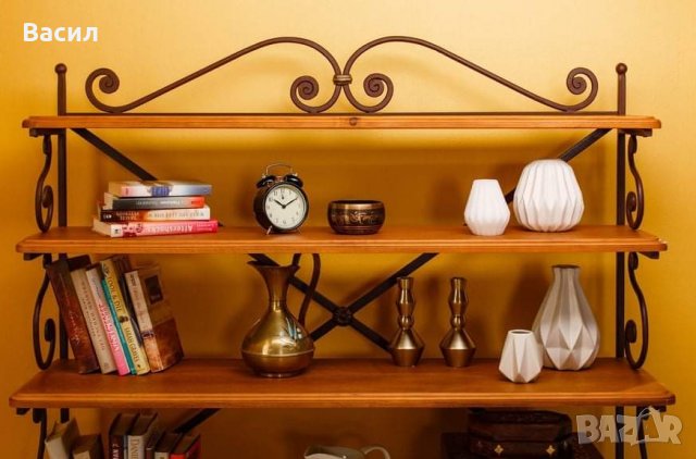 Етажерки , рафтове , полици , стойки , конзоли и рафтодържачи от ковано желязо, снимка 13 - Други стоки за дома - 39509627