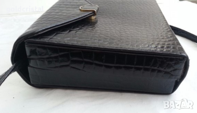 ретро черна лачена чанта , снимка 5 - Антикварни и старинни предмети - 12961631