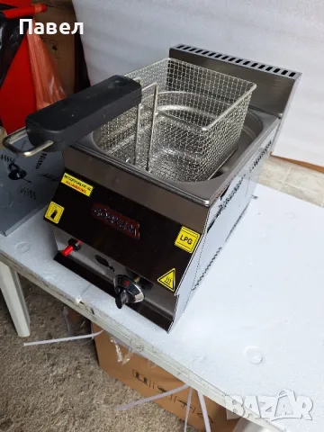 Фритюрник 5,5л. газов -Нов, снимка 3 - Обзавеждане на кухня - 50015357